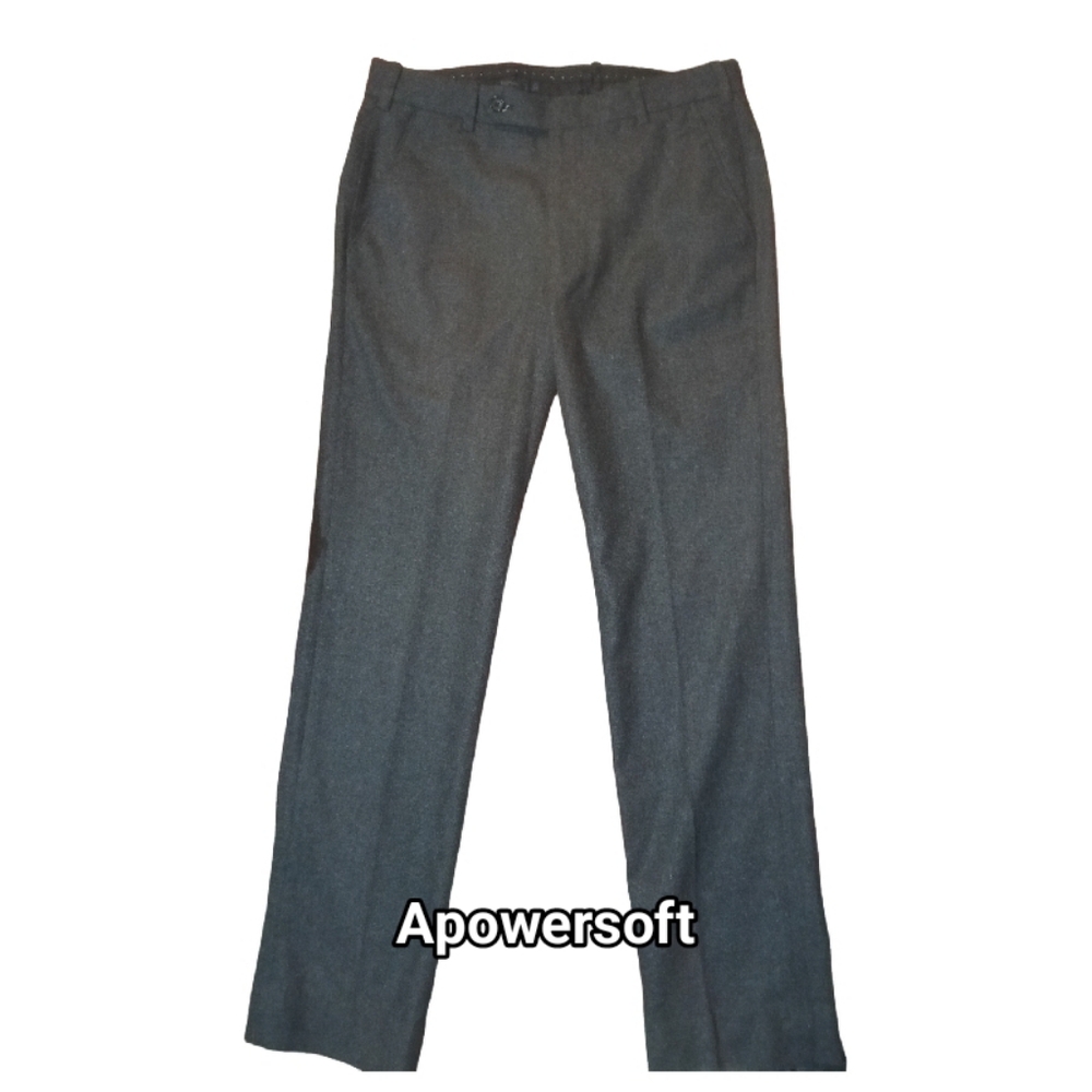 Dark Grey Wool Blend Dress Pants — Studio Suits